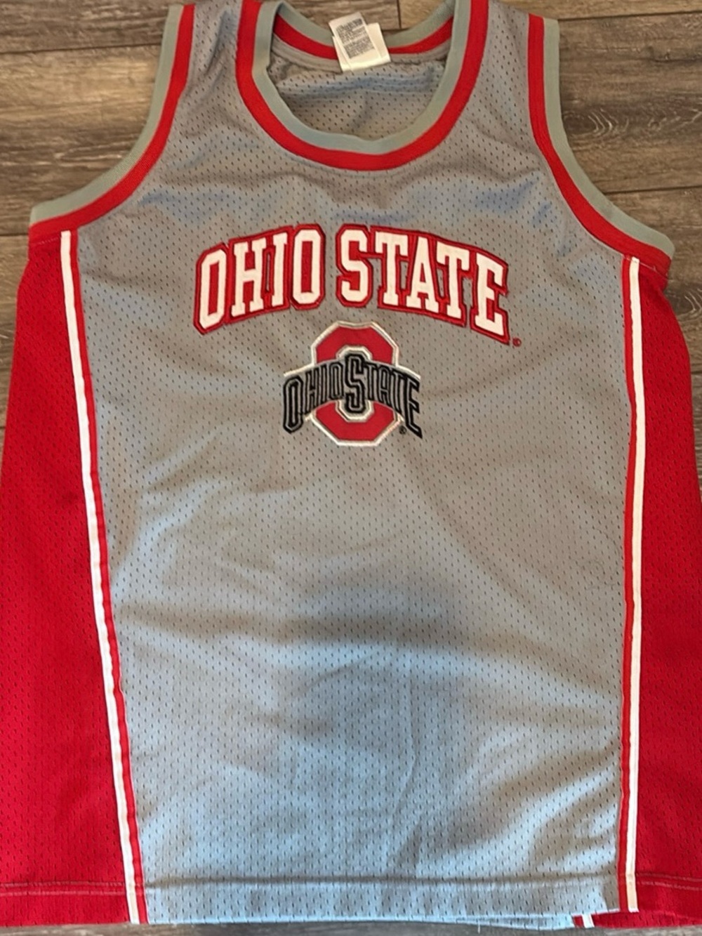 Ohio State Grey & Red Mesh Jersey Tank